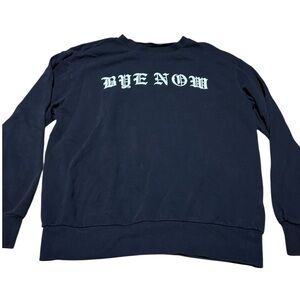 Black Graphic Embroidery Sweater - One Size